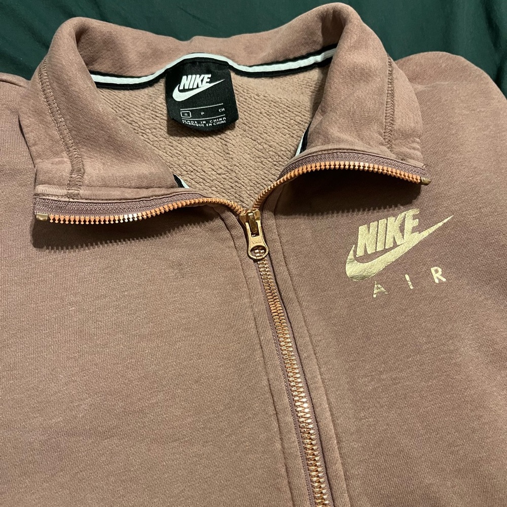 Nike Air Rose Gold Quarter Zip Sweater